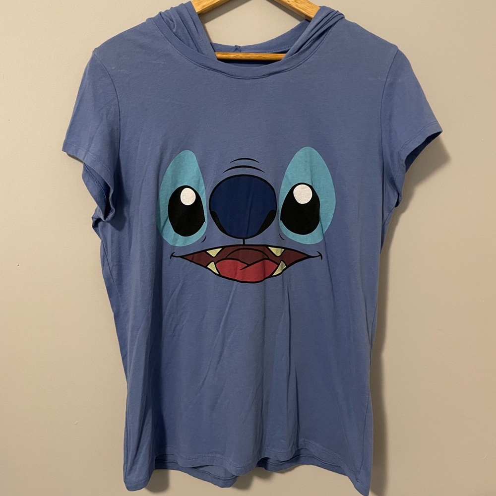 Disney stitch T-shirt with hood and ears XL